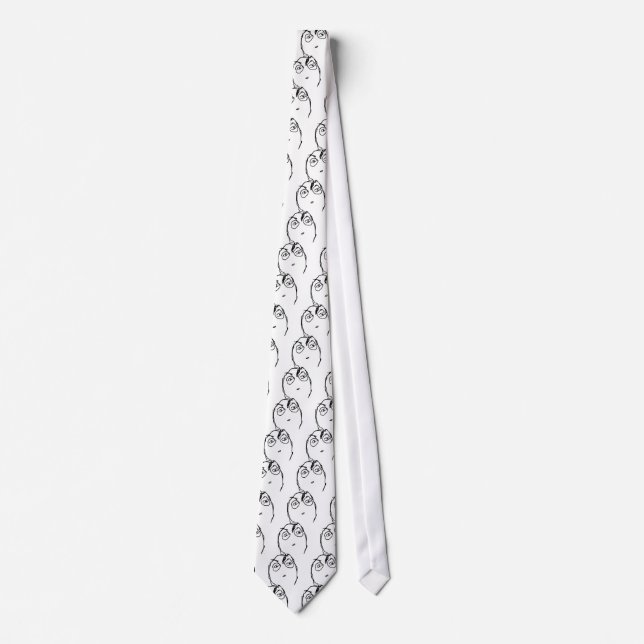 Suspicious Face Neck Tie (Front)