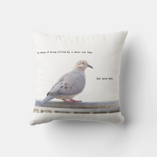 Suspicious-Looking Dove Outdoor Pillow