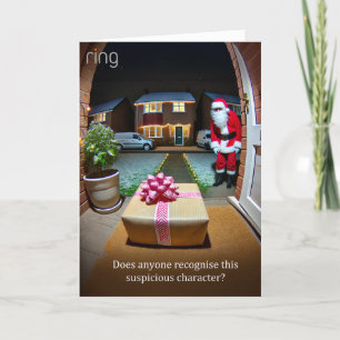 Suspicious Santa Christmas Greeting Card 2024