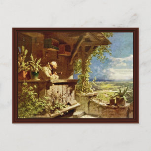 Suspicious Smoke By Spitzweg Carl Postcard