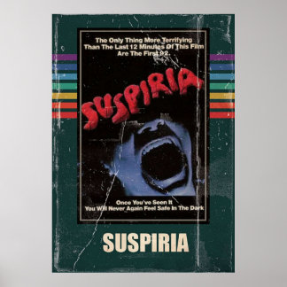 Suspiria 1977 Horror Movie VHS Style Poster
