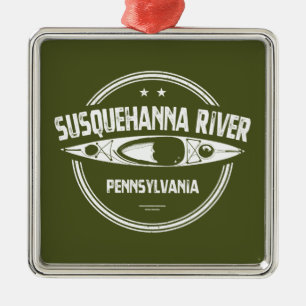 Susquehanna River, Pennsylvania Metal Ornament