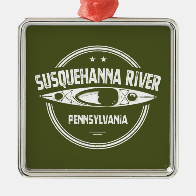Susquehanna River, Pennsylvania Metal Ornament (Front)