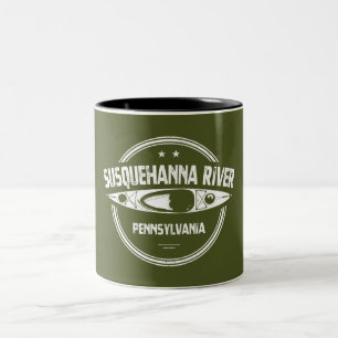 Susquehanna River, Pennsylvania Two-Tone Coffee Mug