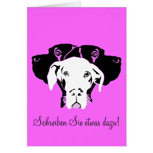 Süße Dogge in weiß (Front)