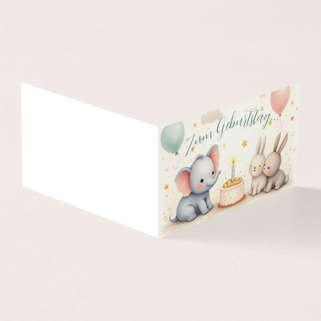 Süßer Geburtstagsgruß mit Tierfreunden (Outside)