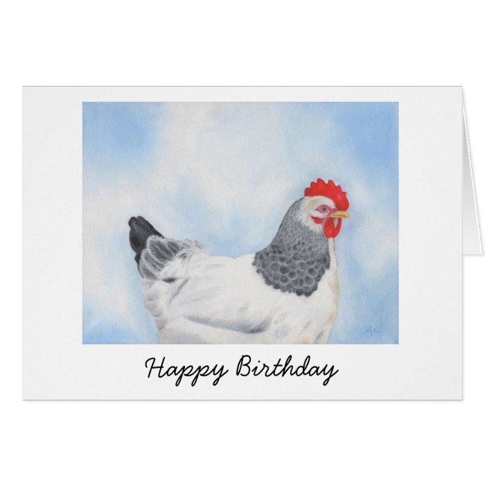 Sussex Chicken Birthday Card