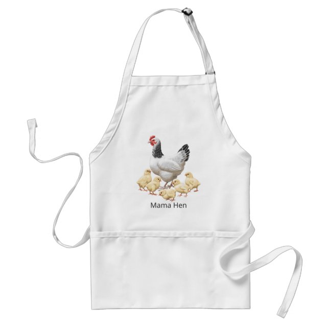 Sussex Chicken Mama Hen and Chicks Adult Apron (Front)