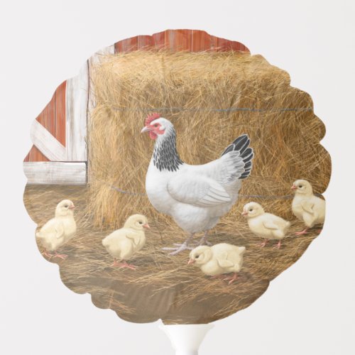 Sussex Chicken Mama Hen and Chicks Balloon