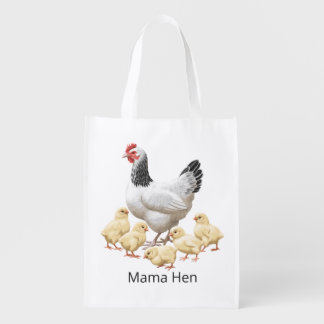 Sussex Chicken Mama Hen and Chicks Grocery Bag