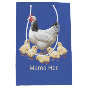 Sussex Chicken Mama Hen and Chicks Medium Gift Bag