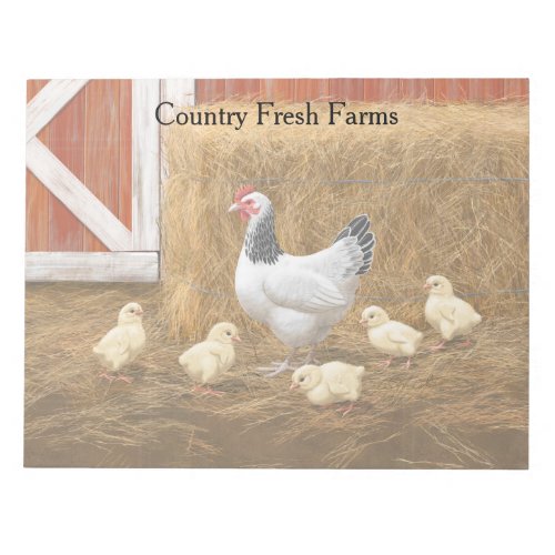 Sussex Chicken Mama Hen and Chicks Notepad
