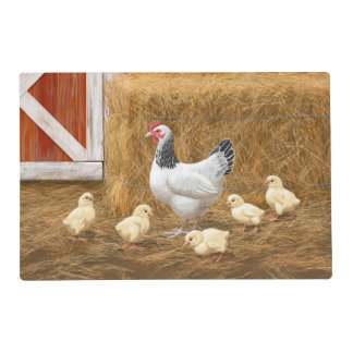 Sussex Chicken Mama Hen and Chicks Placemat