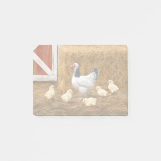 Sussex Chicken Mama Hen and Chicks Post-it Notes