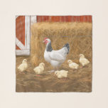 Sussex Chicken Mama Hen and Chicks Scarf<br><div class="desc">Light Sussex hen and baby chicks.</div>