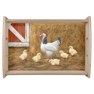 Sussex Chicken Mama Hen and Chicks Serving Tray