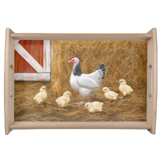 Sussex Chicken Mama Hen and Chicks Serving Tray