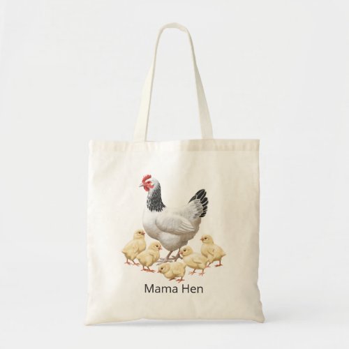 Sussex Chicken Mama Hen and Chicks Tote Bag