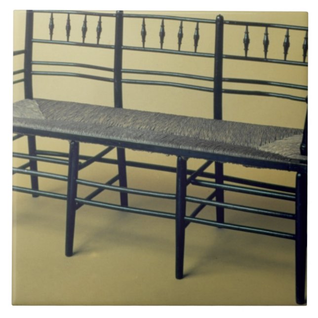 Sussex rush-seated chair (wood and rush) ceramic tile (Front)