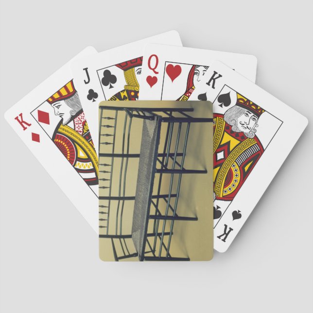 Sussex rush-seated chair (wood and rush) poker cards (Back)
