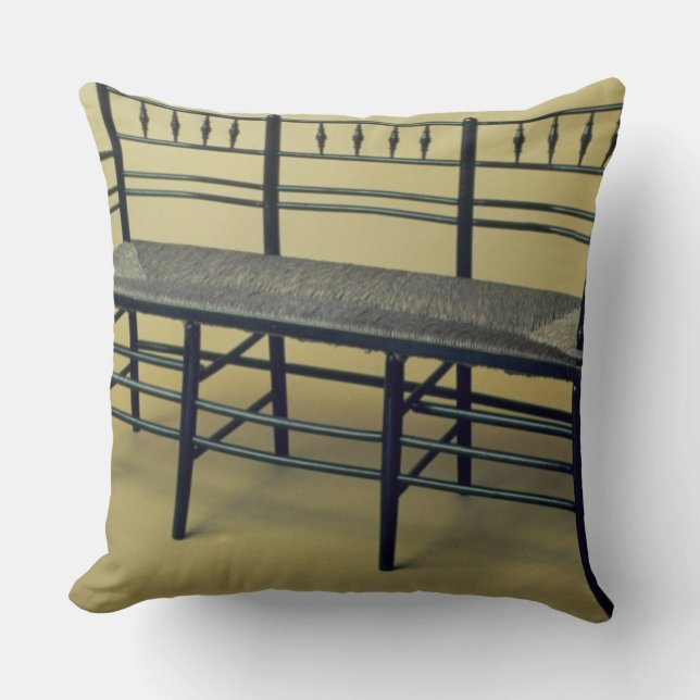 Sussex rush-seated chair (wood and rush) throw pillow (Front)