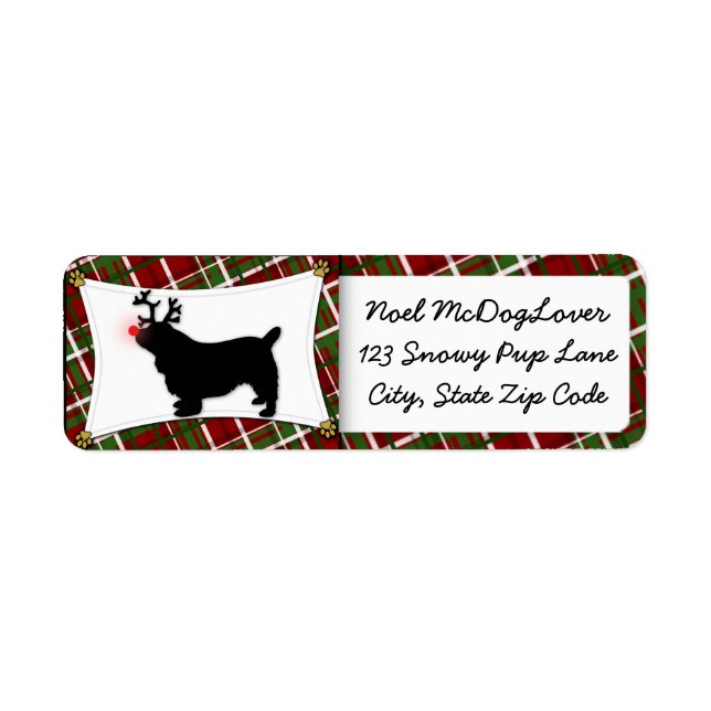 Sussex Spaniel Christmas Label (Front)