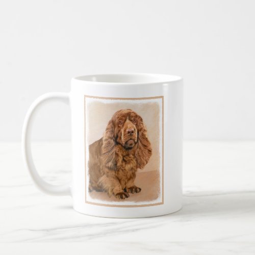 Sussex Spaniel Painting _ Cute Original Dog Art Coffee Mug