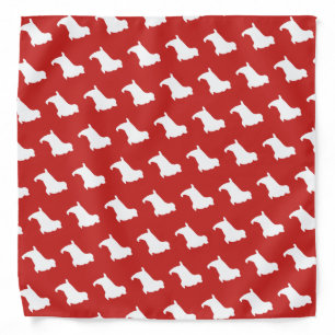 Sussex Spaniel Silhouettes Pattern Bandana