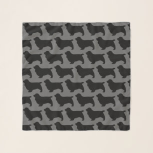 Sussex Spaniel Silhouettes Pattern Scarf