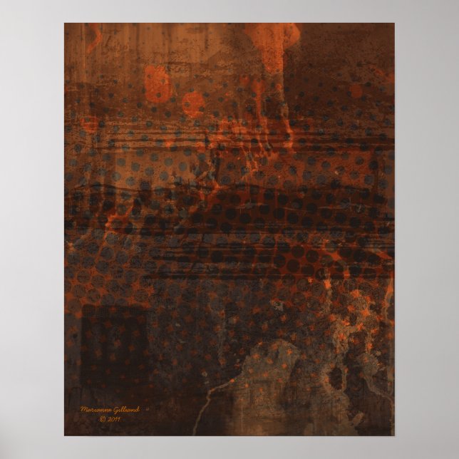 Sustain Rust Art Abstract Print (Front)