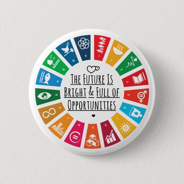 Sustainability Goals Advocacy Community Action Button (Front)