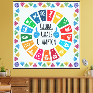 Sustainability Goals Champion Inspirational Gifts Canvas Print