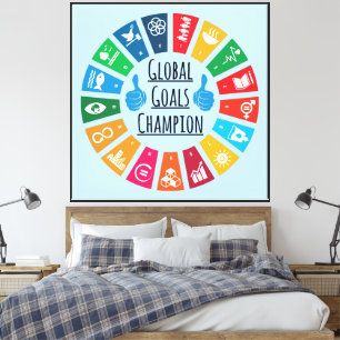 Sustainability Goals Champion Inspirational Gifts Canvas Print