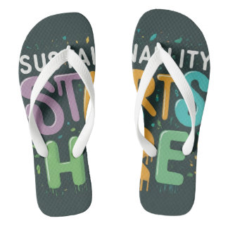 Sustainability Starts Here: Multi-Colored Shoes De Flip Flops