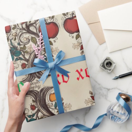 Sustainable and Stylish Gift  apple Presentation Wrapping Paper