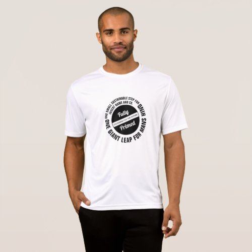 Sustainable Black Round Text Personalized T_shirt