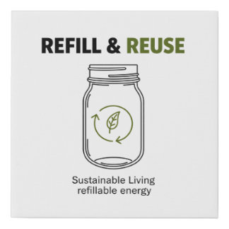 Sustainable Living Faux Canvas Print