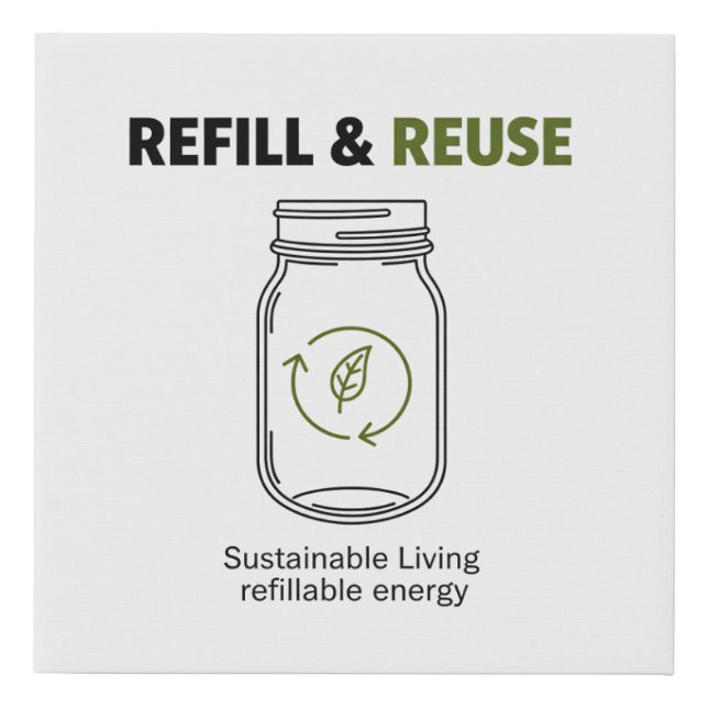 Sustainable Living Faux Canvas Print (Front)