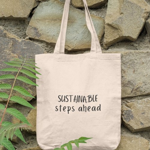 Sustainable Steps Ahead Eco_Friendly Grocery Tote Bag