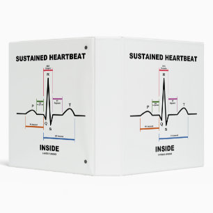 Sustained Heartbeat Inside (Electrocardiogram) 3 Ring Binder