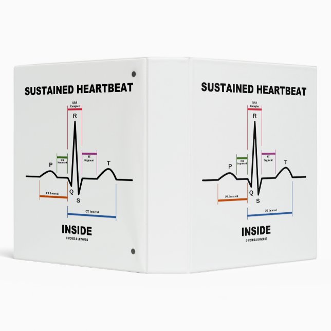 Sustained Heartbeat Inside (Electrocardiogram) 3 Ring Binder (Background)