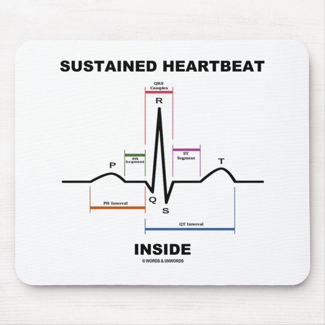 Sustained Heartbeat Inside (Electrocardiogram) Mouse Pad (Front)