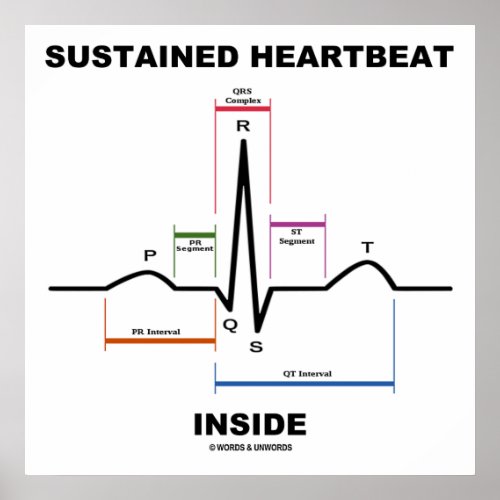 Sustained Heartbeat Inside Electrocardiogram Poster