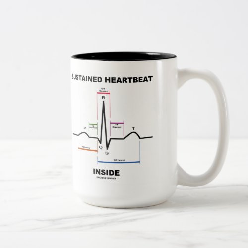 Sustained Heartbeat Inside Electrocardiogram Two_Tone Coffee Mug