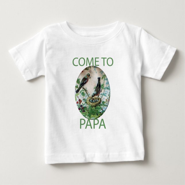 Sustaining the Flock: Capturing Nurturing Parental Baby T-Shirt (Front)