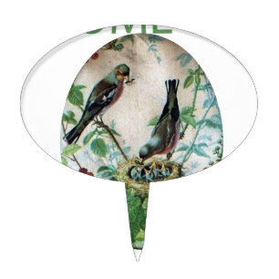 Sustaining the Flock: Capturing Nurturing Parental Cake Topper