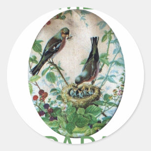 Sustaining the Flock: Capturing Nurturing Parental Classic Round Sticker