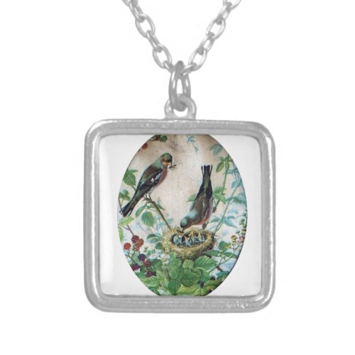 Sustaining the Flock Capturing Nurturing Parental Silver Plated Necklace