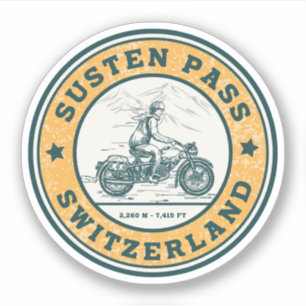 Susten Pass swiss–alps motorcycle tour Sticker