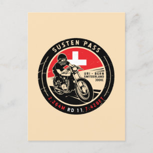 Susten Pass Switzerland Motorcycle Postcard